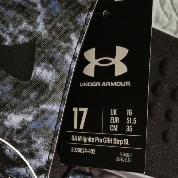 Under Armour Black and White Slide Sandals - Picture 2 of 3